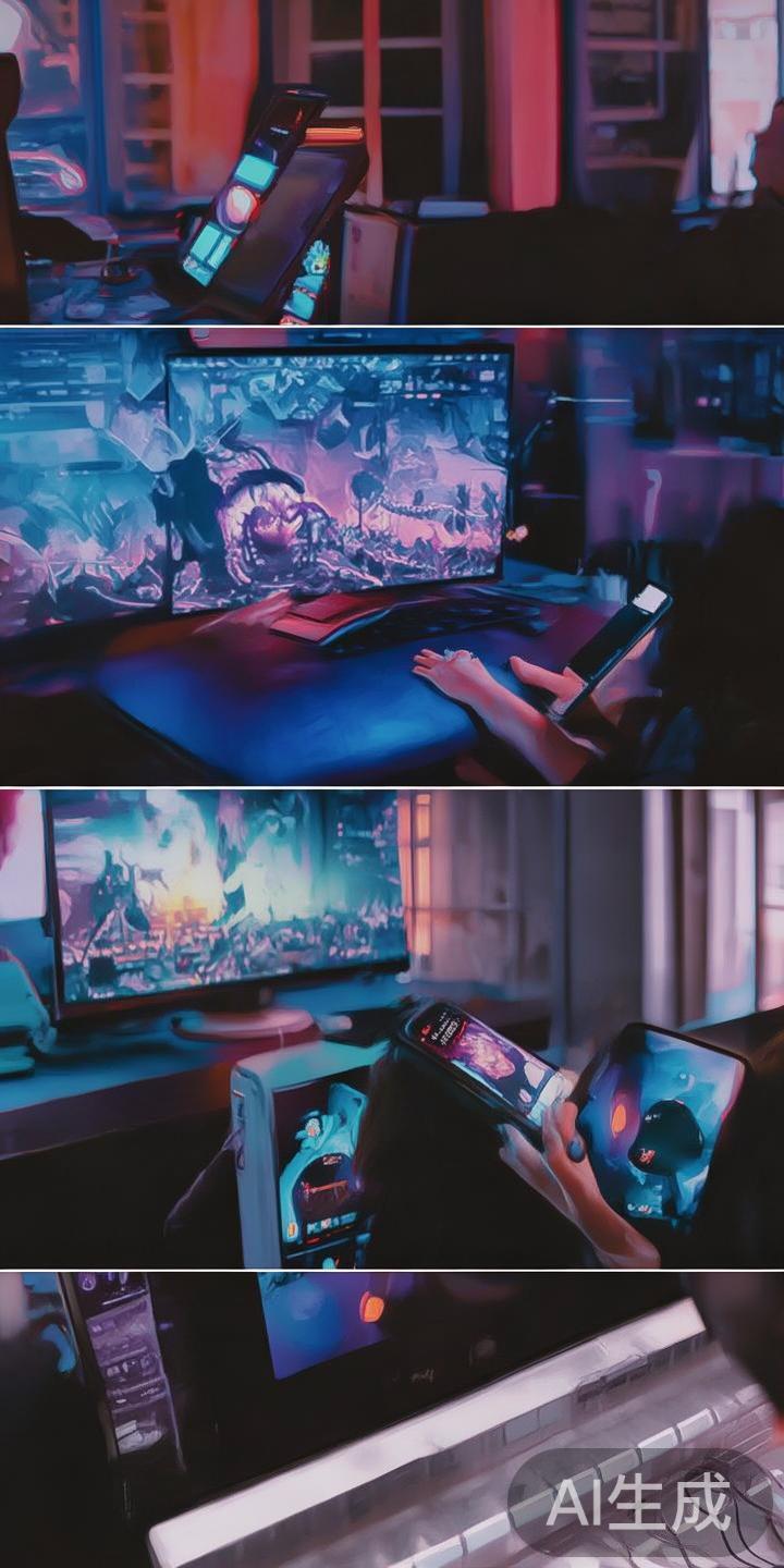 例如，一位玩家在办公室使用电脑进行游戏，突然想出门